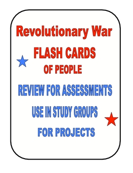 Preview of REVOLUTIONARY WAR FLASH CARDS