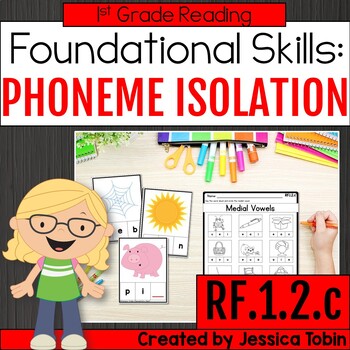 Preview of CVC Words Worksheets, Phoneme Isolation - Initial, Medial, Final Sounds RF.1.2.c