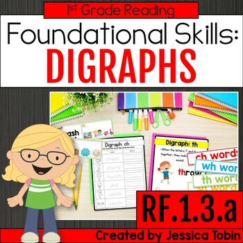 Preview of Digraphs Worksheets, Lessons, Posters, Activities - 1st Grade RF.1.3.a ch th sh