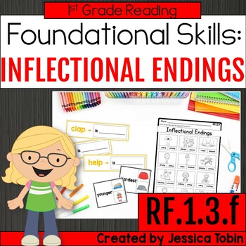 Preview of Inflectional Endings Worksheets & Activities, er and est, ed and ing, RF.1.3.f