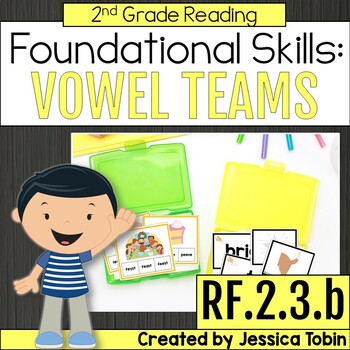 Preview of Vowel Teams Worksheets, Activities - Long Vowels Sounds 2nd Grade RF.2.3.b