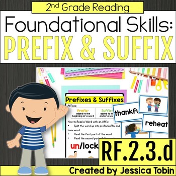 Preview of Prefixes and Suffixes Worksheets, Anchor Charts, Activities 2nd Grade RF.2.3.d