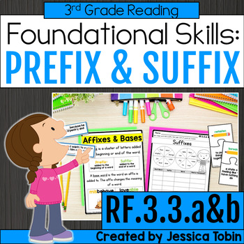 Preview of Prefix & Suffix Worksheets & Activities,  3rd Grade Prefixes & Suffixes RF.3.3.a