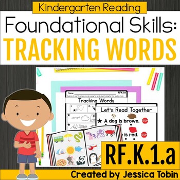 Preview of Tracking Words, Learning to Read, Words on Print - RF.K.1.a Kindergarten Grammar