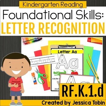 Preview of Letter Writing Paper, Alphabet Writing Practice, Recognition Worksheets RF.K.1.d