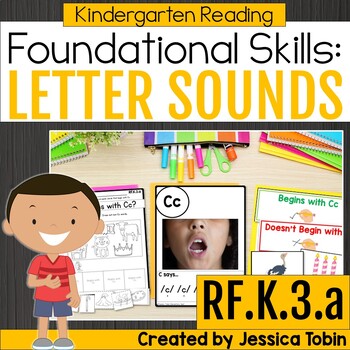 Preview of Letter Sounds Worksheets and Activities, Letters Mouth Pictures Posters RF.K.3a