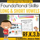 Short Vowels Long Vowels Worksheets and Lessons - RF.K.3.b
