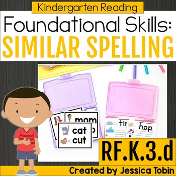 Preview of Word Families Worksheets, Sorts, Lessons RF.K.3.d - Similarly Spelled Words
