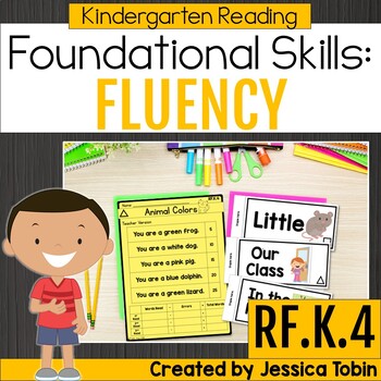 Preview of Fluency Passages with Word Count, Oral Reading Fluency Passages, Kinder RF.K.4