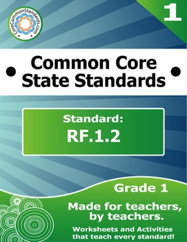Preview of RF.1.2 First Grade Common Core Bundle - Worksheet, Activity, Poster, Assessment