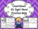 RGR Countdown Kindergarten Sight Word Mats Literacy Center