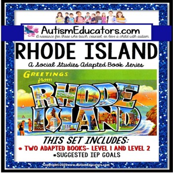 Preview of RHODE ISLAND State Symbols ADAPTED BOOK for Special Education and Autism