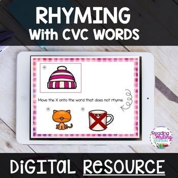 Preview of RHYMING CVC WORDS for use with Google™ Drive | Paperless