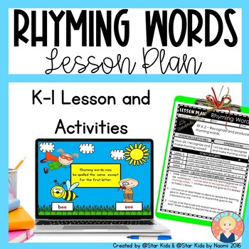 Preview of RHYMING: K-1 Lesson Plan and PowerPoint Presentation