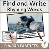 RHYMING WORDS Activity | Find and Write