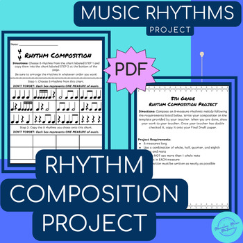 Preview of RHYTHM COMPOSITION | Project | Middle School General Music | Print