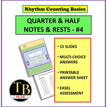 Preview of RHYTHM COUNTING BASICS QUARTER & HALF NOTES AND RESTS #4