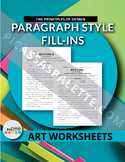 RHYTHM - Principles of Design Worksheet Packet PARAGRAPH S
