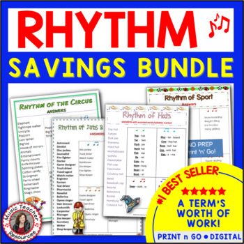 Preview of Elementary Music Lessons - Music Theory Worksheets - Rhythm Activities