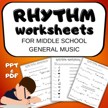 Preview of RHYTHM WORKSHEETS for Middle School General Music
