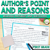 RI.1.8 Author's Point and Reasons Reading Passages and Que