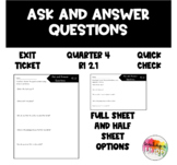 RI 2.1 Ask and Answer Questions Exit Ticket Assessment 4th Qtr.