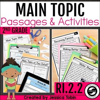 Preview of Main Topic & Supporting Details 2nd Grade Reading Comprehension RI.2.2 Main Idea