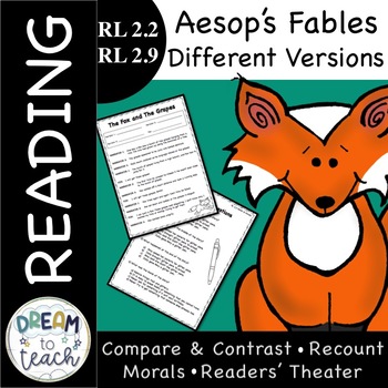 Preview of RL 2.2 & RL 2.9 Aesop's Fables Reader's Theater & Different Versions