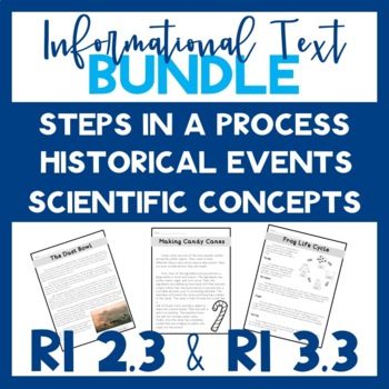 Preview of RI 2.3 & RI 3.3 Connections in Text: Historical, Scientific & Steps in a Process