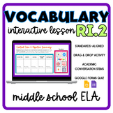 RI.2 Standards-Based Vocabulary Interactive Lesson - Centr