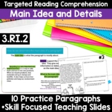 RI.3.2 Third Grade Main Idea Practice Activities Passages 