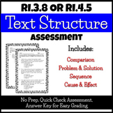 Text-Structures Quiz: RI.3.8 & RI.4.5 Mini Assessment