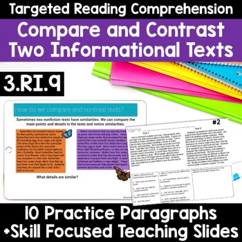 Preview of RI.3.9 Compare and Contrast Two Informational Texts 3rd Grade Compare & Contrast
