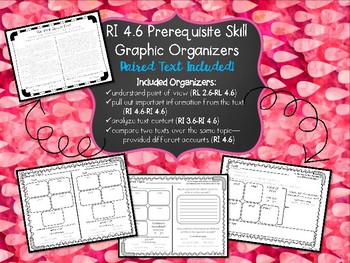 Preview of RI 4.6 Prerequisite Skills, Graphic Organizers & Texts