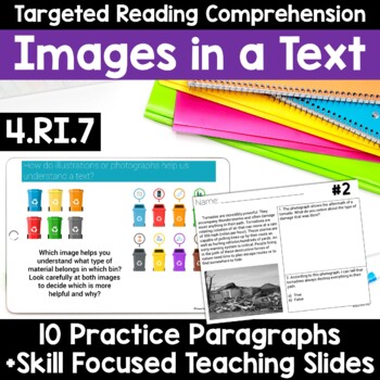 Preview of RI.4.7 Images in a Text - Google Classroom and Print