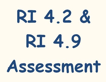 Preview of RI 4.2 and RI 4.9 Assessment