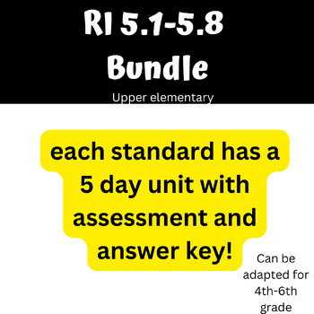 Preview of RI 5.1-5.8 Informational Text standards bundle