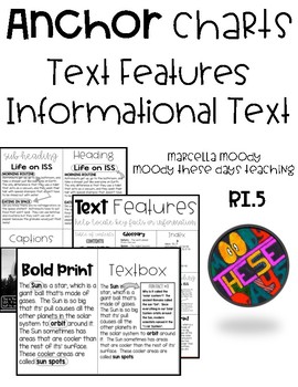 Nonfiction Text Features Anchor Chart Printable