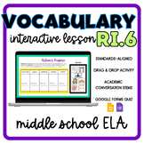 RI.6 Standards-Based Vocabulary Interactive Lesson- Author