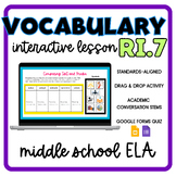RI.7 Standards-Based Vocabulary Interactive Lesson- Compar