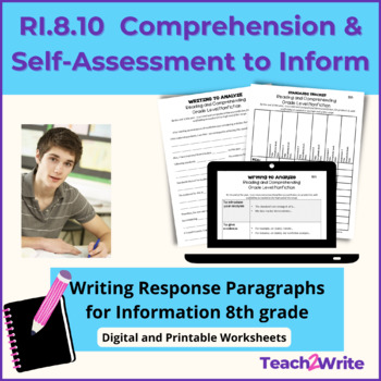 Preview of RI.8.10 Reading Information Standards Tracker & Self-Assessment Paragraphs 