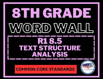 Preview of RI 8.5 Vocabulary Word Wall (Text Structure Analysis)