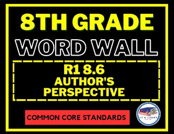 Preview of RI 8.6 Vocabulary Word Wall (Author's Pespective)