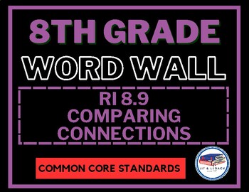 Preview of RI 8.9 Vocabulary Word Wall (Comparing Connections)