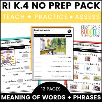 Preview of RI K.4 Word Meanings No Prep Tasks for Instruction and Assessment