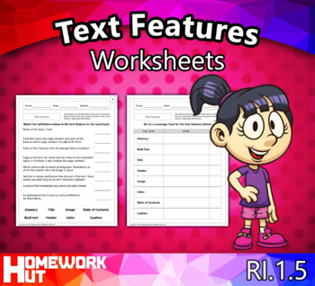 Preview of Text Features Worksheets