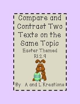 Preview of RI.2.9 Compare and Contrast Two Texts- Rabbits -Easter Theme