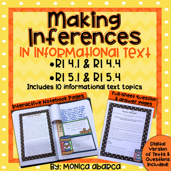 Preview of Making Inferences in Informational Text - RI4.1 RI4.4 & RI5.1 RI5.4