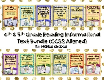 Preview of 4th & 5th Grade Informational Reading Skills Text Bundle