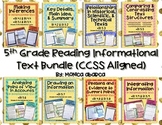 5th Grade Informational Reading Skills Text Bundle RI5.1 – RI5.9